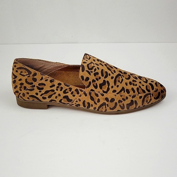 Lucky Brand Brogan 2 Leopard Print Leather Loafers Size 7.5 - Picture 4 of 14